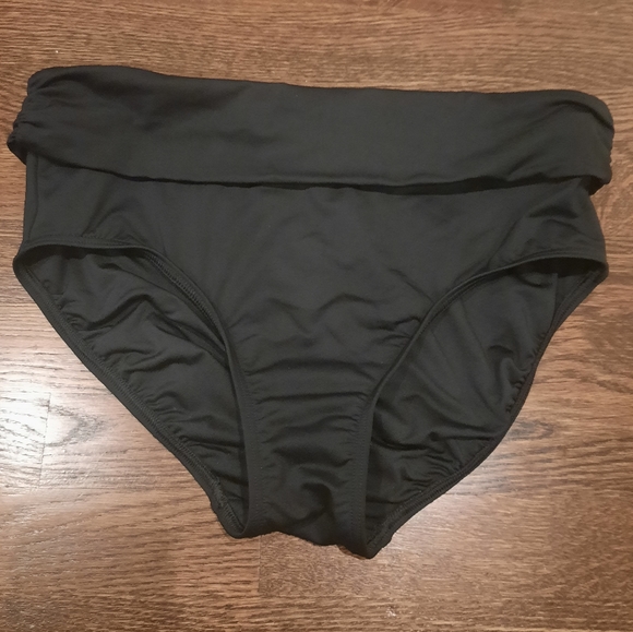 Lands End black fold over bikini bottom size Small 6-8 - Picture 2 of 6